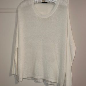 Fab'rik Off White Oversized Scoop Neck Sweater Size M/L